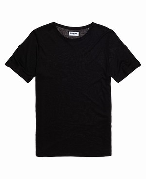 Superdry Edit Tencel Crew Neck Női Pólók Fekete | JRZBM6081